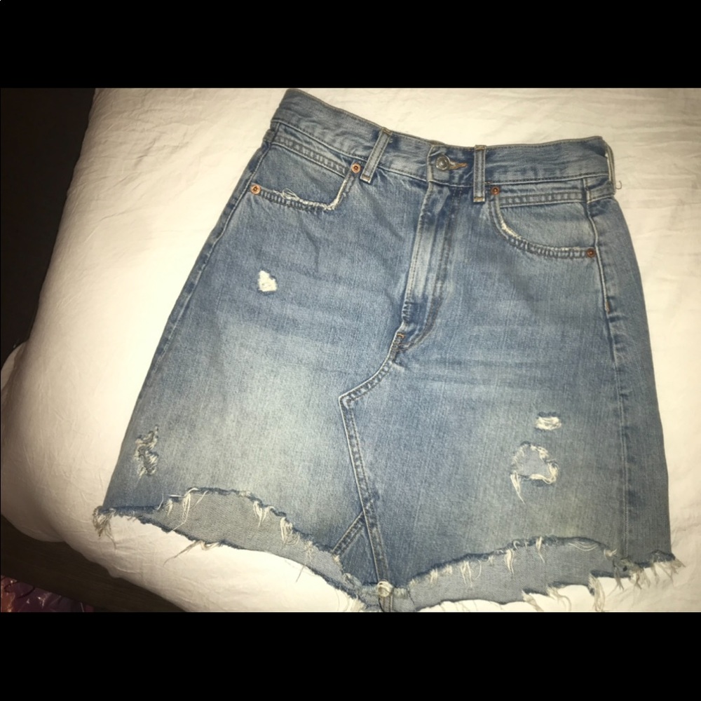 Zara High Waisted Jean Skirt